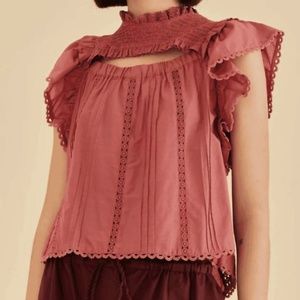 FARM RIO - Blush Ruffles Top NEW*